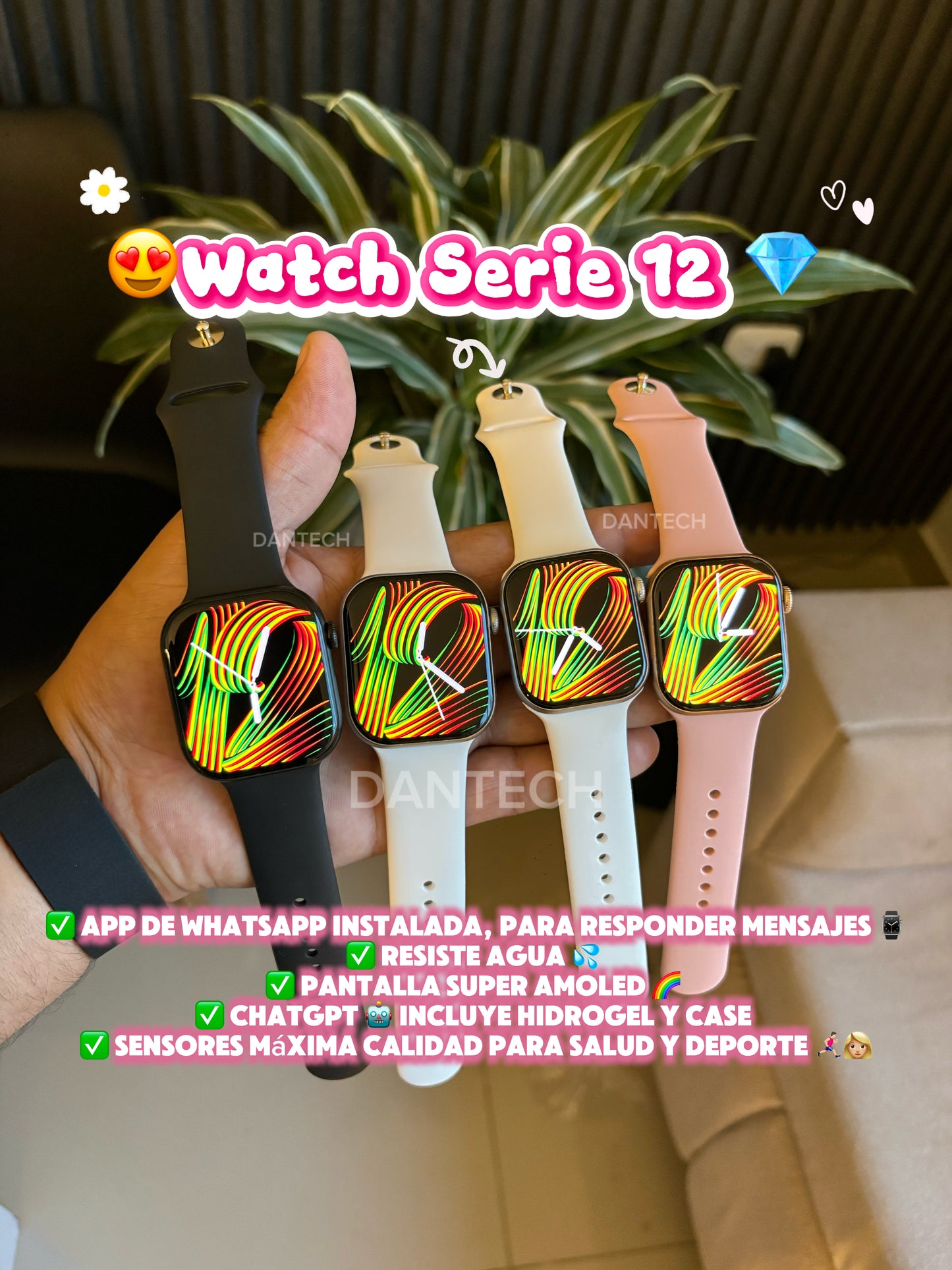 SMARTWATCH SERIES 12 💎RESPONDE WPP 📲 RESISTE AGUA💦