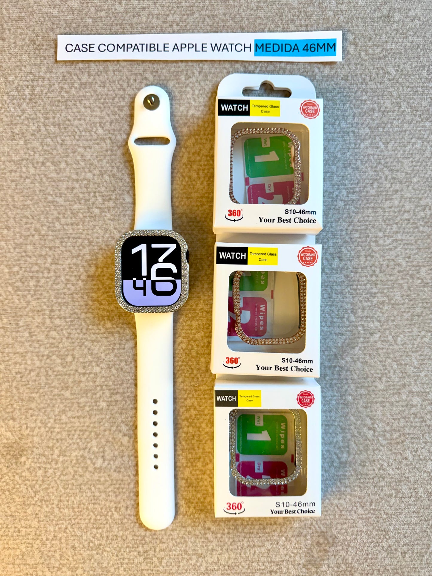 Case protector AppleWatch diamante 46mm